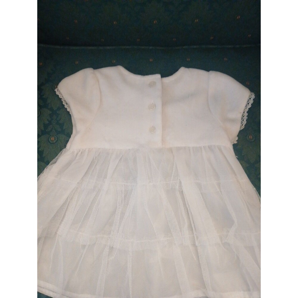 Cuddle Bear Collection Infants Dress White 3-6 Months Holiday Christening Tuille - Picture 3 of 9